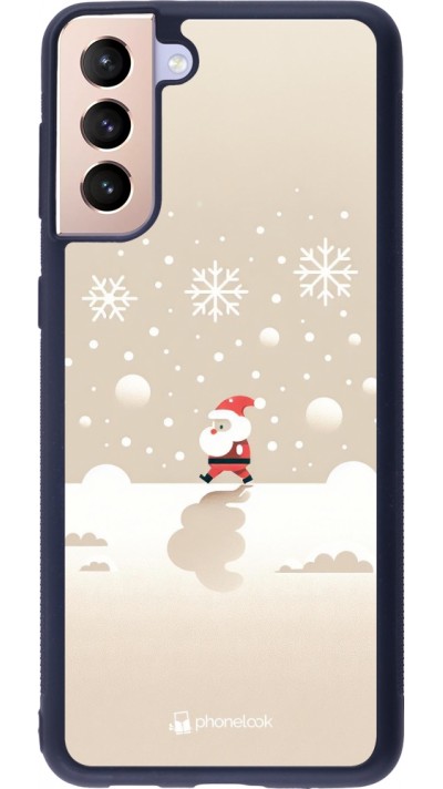 Coque Samsung Galaxy S21+ 5G - Silicone rigide noir Noël 2023 Minimalist Santa