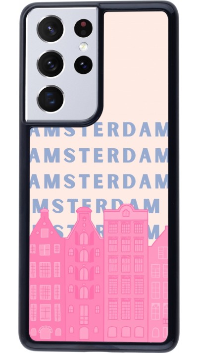 Samsung Galaxy S21 Ultra 5G Case Hülle - Amsterdam Pink Print