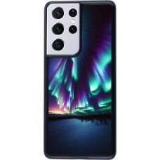 Coque Samsung Galaxy S21 Ultra 5G - Aurore Boréale Étincelante