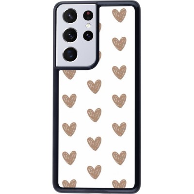Samsung Galaxy S21 Ultra 5G Case Hülle - Autumn 2024 brown hearts