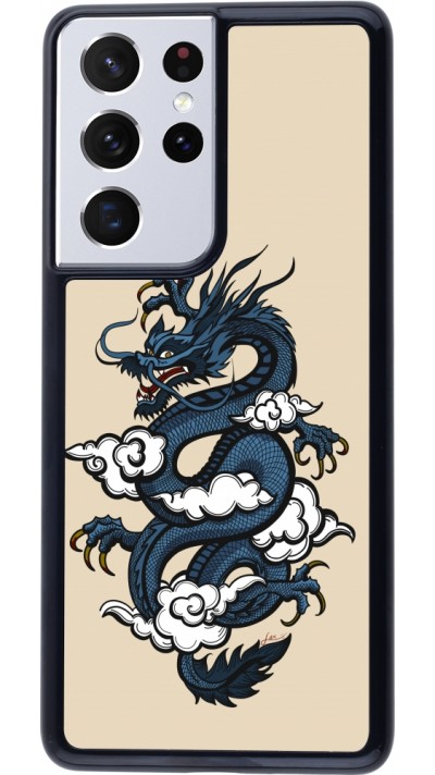 Coque Samsung Galaxy S21 Ultra 5G - Blue Dragon Tattoo