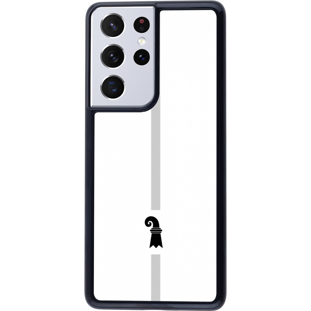 Samsung Galaxy S21 Ultra 5G Case Hülle - Kanton BS weiss