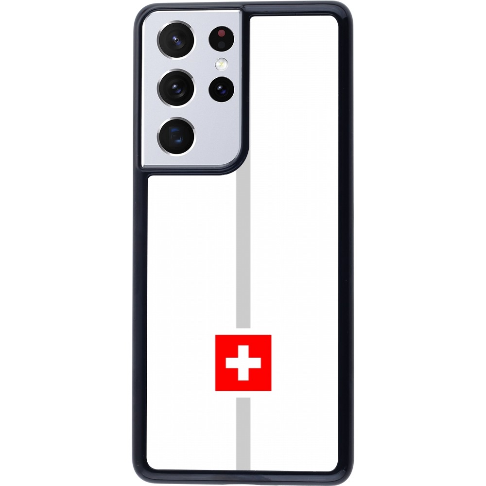 Samsung Galaxy S21 Ultra 5G Case Hülle - Kanton CH weiss