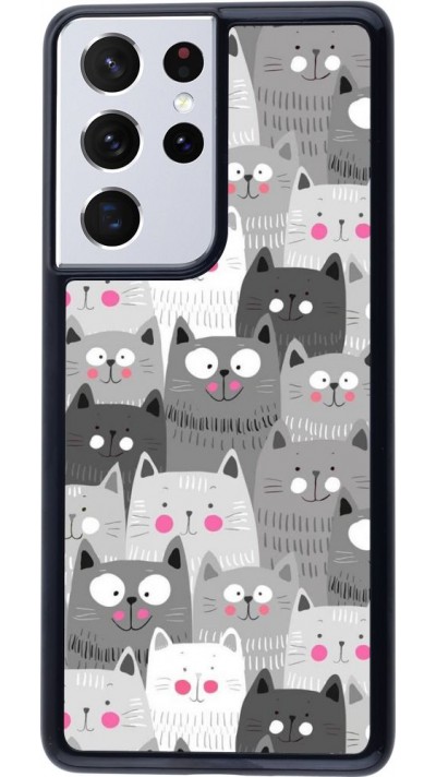 Coque Samsung Galaxy S21 Ultra 5G - Chats gris troupeau