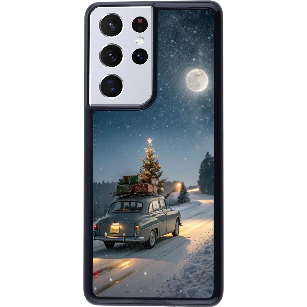 Coque Samsung Galaxy S21 Ultra 5G - Christmas 25 Car with Tree Xmas