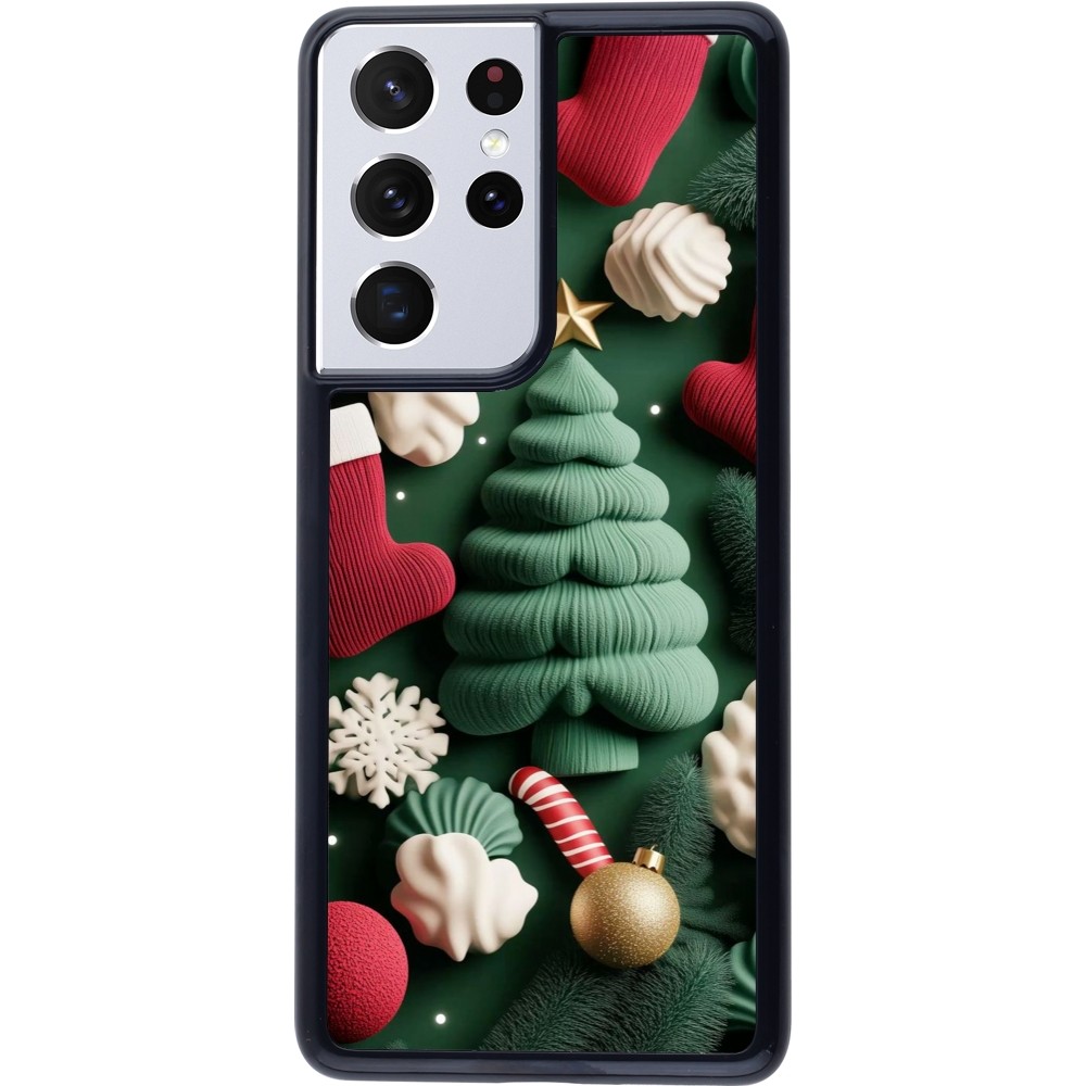 Coque Samsung Galaxy S21 Ultra 5G - Christmas 25 Christmas textiles