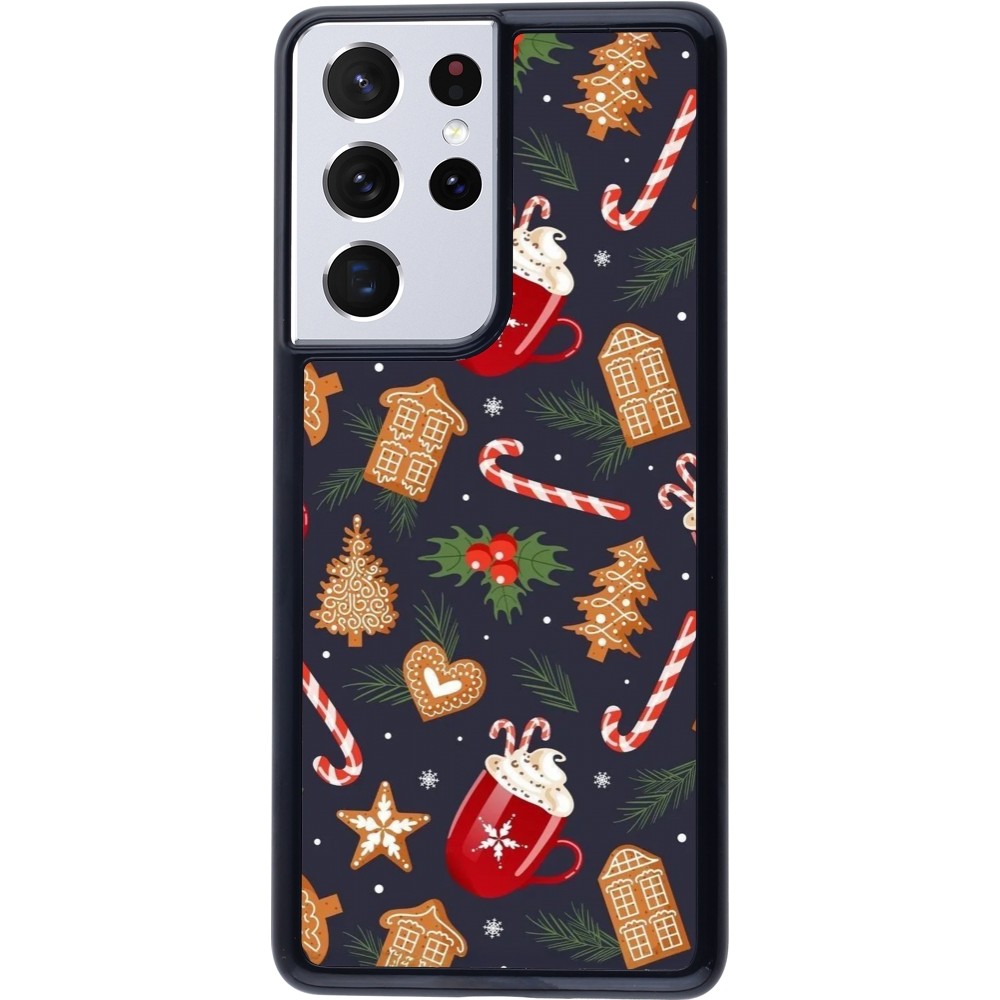 Coque Samsung Galaxy S21 Ultra 5G - Christmas 25 Pattern Gingerbread House