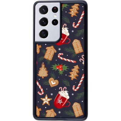 Coque Samsung Galaxy S21 Ultra 5G - Christmas 25 Pattern Gingerbread House