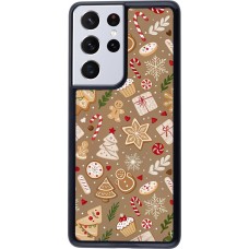 Coque Samsung Galaxy S21 Ultra 5G - Christmas 25 Pattern Ginger Cookie