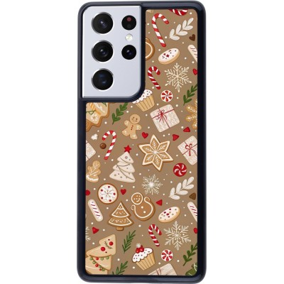 Coque Samsung Galaxy S21 Ultra 5G - Christmas 25 Pattern Ginger Cookie