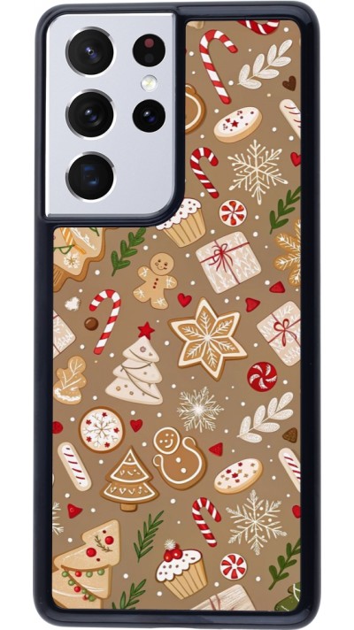 Coque Samsung Galaxy S21 Ultra 5G - Christmas 25 Pattern Ginger Cookie