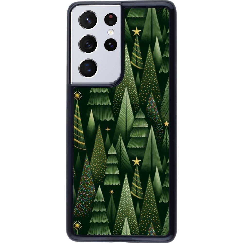 Coque Samsung Galaxy S21 Ultra 5G - Christmas 25 Pattern Xmas Tree