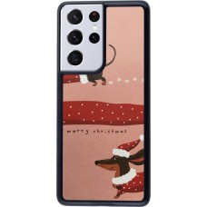 Coque Samsung Galaxy S21 Ultra 5G - Christmas 25 Teckel Merry Xmas