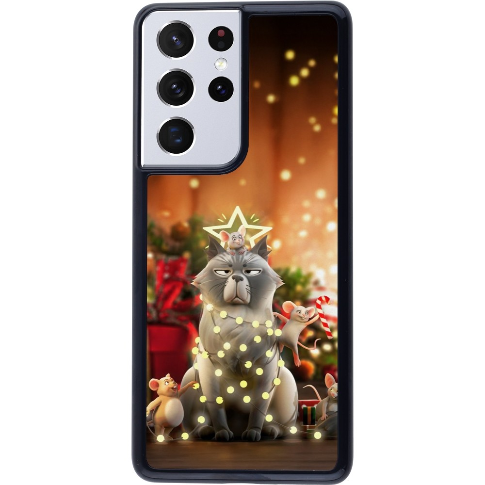 Coque Samsung Galaxy S21 Ultra 5G - Christmas 25 Xmas Cat