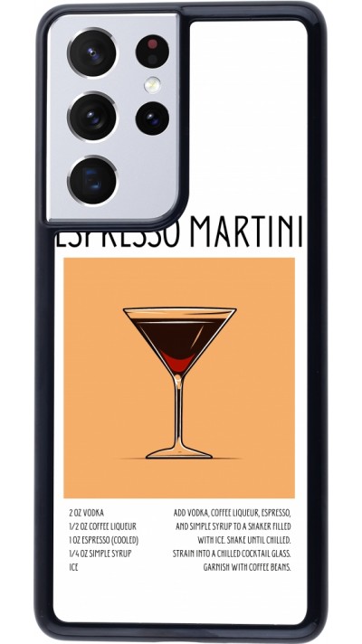 Coque Samsung Galaxy S21 Ultra 5G - Cocktail recette Espresso Martini