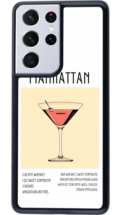 Coque Samsung Galaxy S21 Ultra 5G - Cocktail recette Manhattan