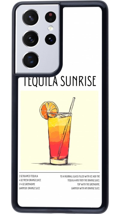 Coque Samsung Galaxy S21 Ultra 5G - Cocktail recette Tequila Sunrise