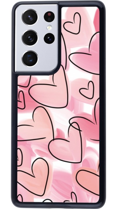 Coque Samsung Galaxy S21 Ultra 5G - Easter 2023 pink hearts