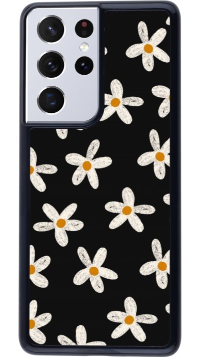 Coque Samsung Galaxy S21 Ultra 5G - Easter 2024 white on black flower