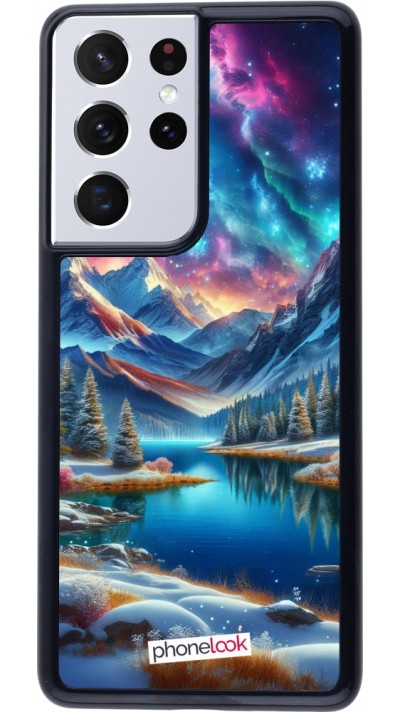 Coque Samsung Galaxy S21 Ultra 5G - Fantasy Mountain Lake Sky Stars