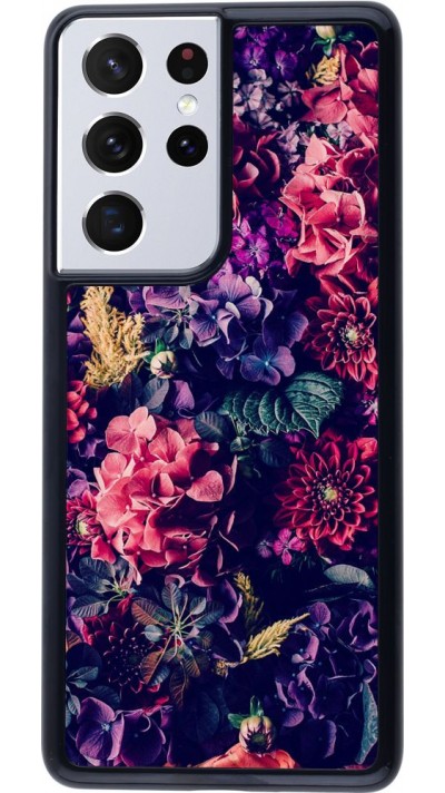 Hülle Samsung Galaxy S21 Ultra 5G - Flowers Dark