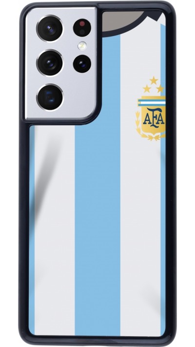 Samsung Galaxy S21 Ultra 5G Case Hülle - Argentinien 2022 personalisierbares Fussballtrikot