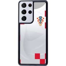 Samsung Galaxy S21 Ultra 5G Case Hülle - Kroatien 2022 personalisierbares Fussballtrikot