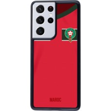 Coque Samsung Galaxy S21 Ultra 5G - Maillot de football Maroc 2022 personnalisable