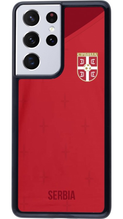 Samsung Galaxy S21 Ultra 5G Case Hülle - Serbien 2022 personalisierbares Fussballtrikot