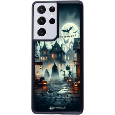 Samsung Galaxy S21 Ultra 5G Case Hülle - Halloween Spukstadt