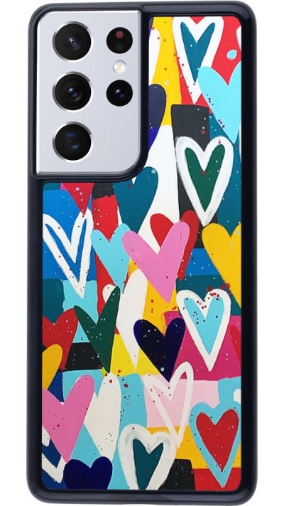 Hülle Samsung Galaxy S21 Ultra 5G - Joyful Hearts