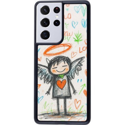Samsung Galaxy S21 Ultra 5G Case Hülle - Little Angel Sketch Love