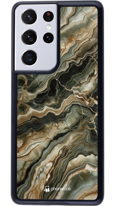 Samsung Galaxy S21 Ultra 5G Case Hülle - Oliv Marmor