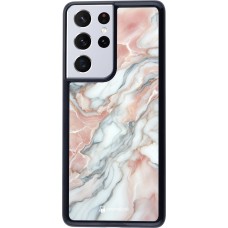 Samsung Galaxy S21 Ultra 5G Case Hülle - Rosa Leuchtender Marmor