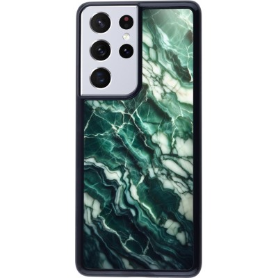 Coque Samsung Galaxy S21 Ultra 5G - Marbre vert majestueux
