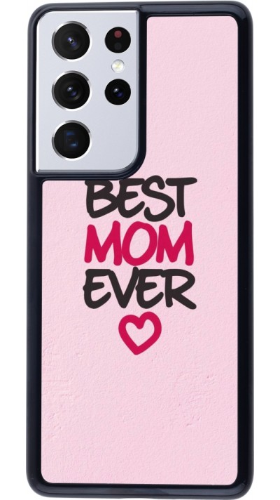Samsung Galaxy S21 Ultra 5G Case Hülle - Mom 2023 best Mom ever pink