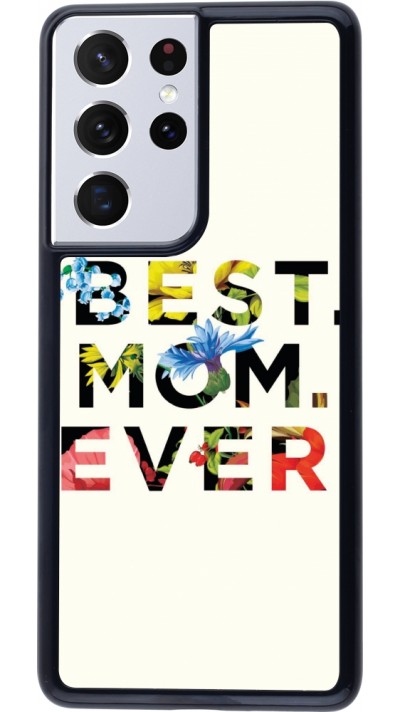 Coque Samsung Galaxy S21 Ultra 5G - Mom 2023 best Mom ever flowers
