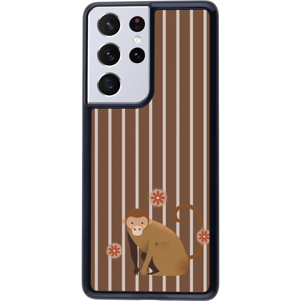 Samsung Galaxy S21 Ultra 5G Case Hülle - Monkey with stripes