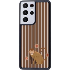 Samsung Galaxy S21 Ultra 5G Case Hülle - Monkey with stripes