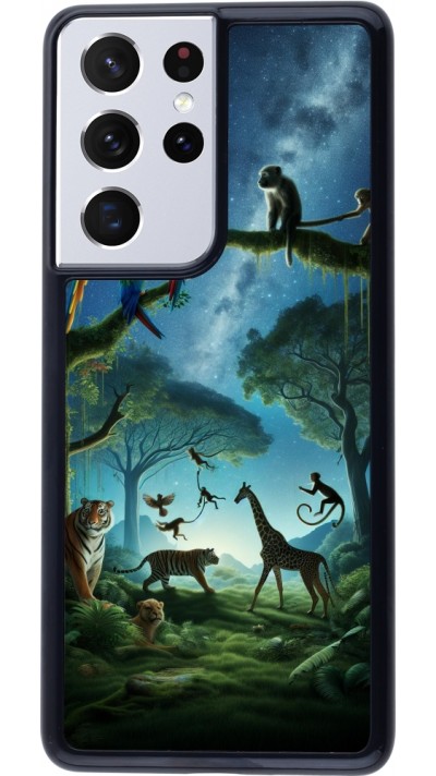 Samsung Galaxy S21 Ultra 5G Case Hülle - Paradies der exotischen Tiere