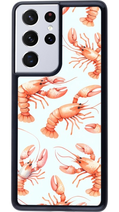 Coque Samsung Galaxy S21 Ultra 5G - Pattern de homards pastels