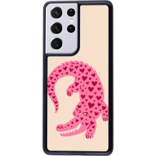 Coque Samsung Galaxy S21 Ultra 5G - Pink crocodile 2026