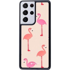 Hülle Samsung Galaxy S21 Ultra 5G - Pink Flamingos Pattern
