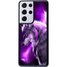 Hülle Samsung Galaxy S21 Ultra 5G - Purple Sky Wolf
