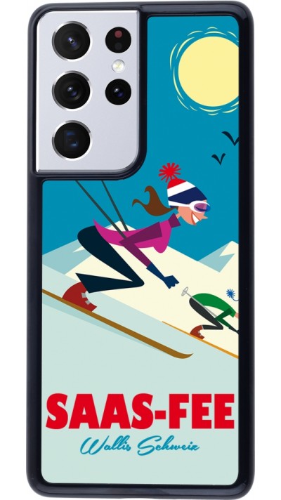 Coque Samsung Galaxy S21 Ultra 5G - Saas-Fee Ski Downhill