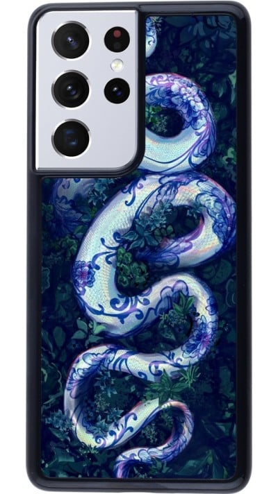 Samsung Galaxy S21 Ultra 5G Case Hülle - Snake Blue Anaconda