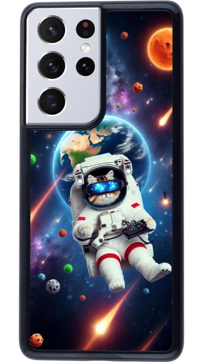Samsung Galaxy S21 Ultra 5G Case Hülle - VR SpaceCat Odyssee