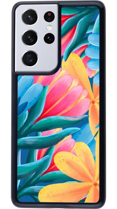 Samsung Galaxy S21 Ultra 5G Case Hülle - Spring 23 colorful flowers