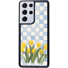 Samsung Galaxy S21 Ultra 5G Case Hülle - Blue vichy tulips Spring 2026