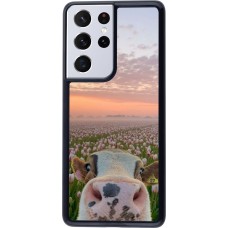Samsung Galaxy S21 Ultra 5G Case Hülle - Cow with tulips Spring 2026
